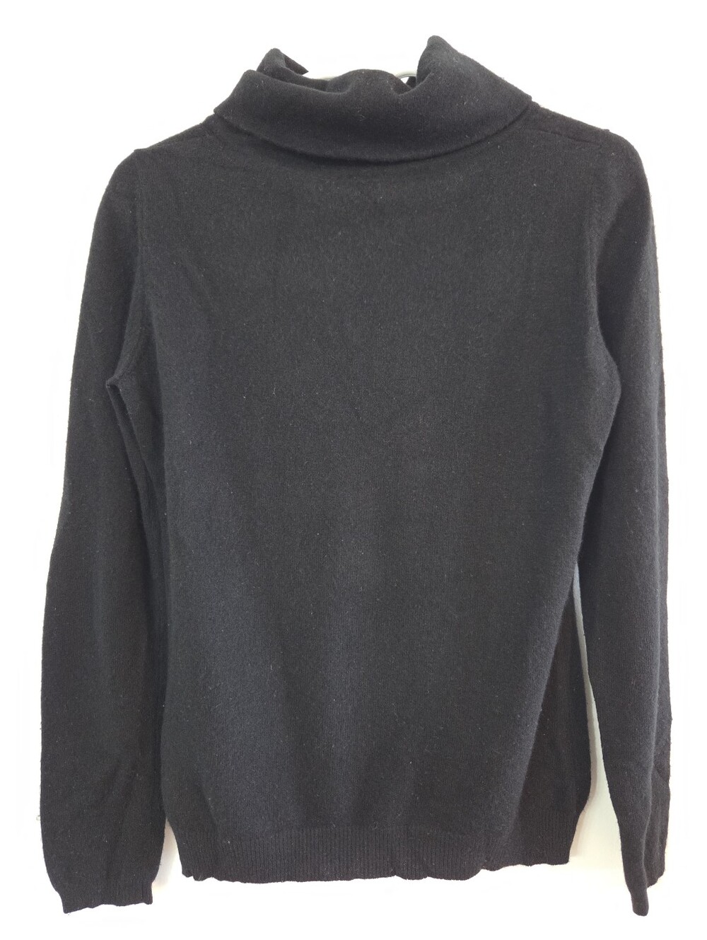 The Cashmere Shop black cashmere turtleneck Sz M - Picture 2 of 6